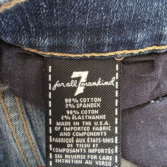 7 For All Mankind “The Skinny” Distressed Skinny Jeans – Size 30 - Picture 4 of 12